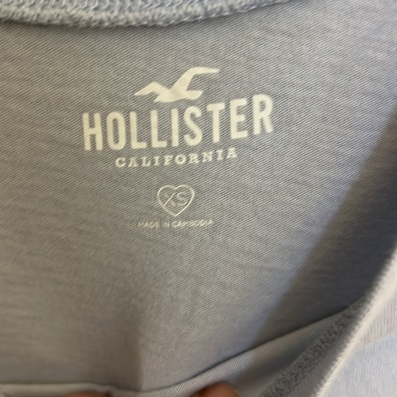 Hollister Colorblock Long Sleeve Shirt - Blue, White, Black - Picture 2 of 7